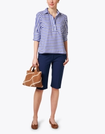 Look image thumbnail - Hinson Wu - Aileen Blue and White Striped Shirt