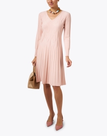 Look image thumbnail - D.Exterior - Gloss Pink Cable Knit Dress