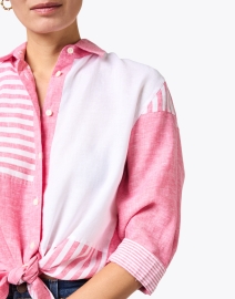 Extra_1 image thumbnail - Hinson Wu - Halsey Pink and White Linen Shirt