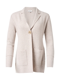 Beige Cashmere Knit Blazer