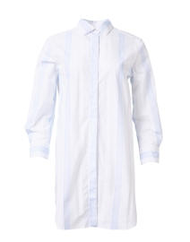 Blue and White Striped Cotton Shirt