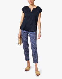 Look image thumbnail - Repeat Cashmere - Navy Silk Blouse