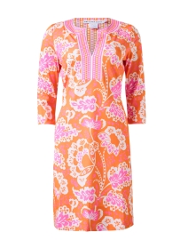Gretchen Scott - Orange and Pink Printed Jersey Dress