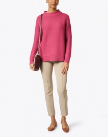 Kinross - Berry Pink Cotton Garter Stitch Sweater