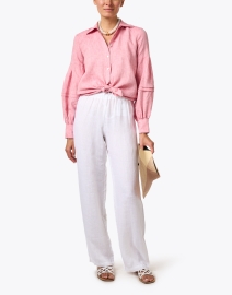 Look image thumbnail - 120% Lino - Pink Linen Shirt