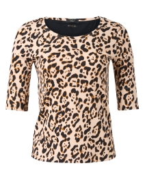 Beige Cheetah Print Cotton Top