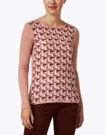 Front image thumbnail - WHY CI - Pink Geo Print Panel Top
