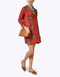 Look image thumbnail - Lisa Corti - Dubai Red Multi Print Tunic Dress