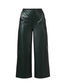 Hunter Green Faux Leather Wide Leg Pant