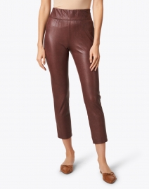 Front image thumbnail - Brochu Walker - Juniper Brown Stretch Cropped Pant