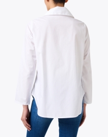 Back image thumbnail - Vitamin Shirts - White Cotton Poplin Shirt