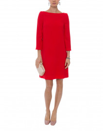 Harlow Red Tunic Wool Crepe Dress
