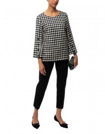 Black and White Houndstooth Top