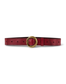 Azalea Red Leather Belt