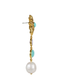 Back image thumbnail - Lizzie Fortunato - Aphrodite Gold Drop Earrings