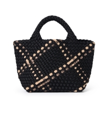Product image thumbnail - Naghedi - St. Barths Mini Black Plaid Woven Handbag