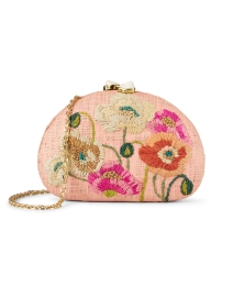 Berna Pink Floral Embroidered Clutch 