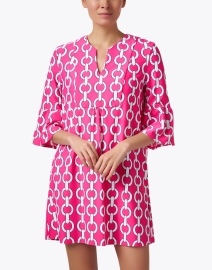 Front image thumbnail - Jude Connally - Kerry Pink Chain Print Dress