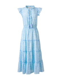 Blue and Aqua Silk Blend Dress