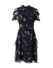 Product image thumbnail - Jason Wu Collection - Black Multi Print Silk Chiffon Dress