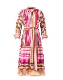 Constance Pink Stripe Cotton Silk Dress 