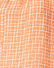 Marc Cain - Orange and White Block Print Ruffle Sleeve Tiered Dress