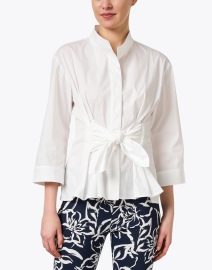 Front image thumbnail - Finley - Rockly White Cotton Blend Shirt