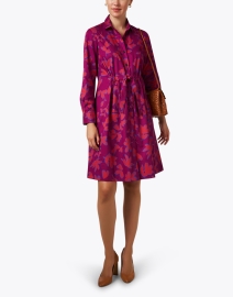 Look image thumbnail - Rosso35 - Pink Floral Cotton Shirt Dress