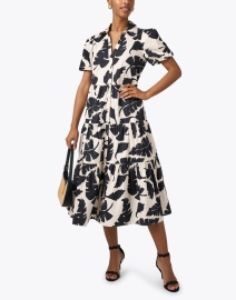 Look image thumbnail - Brochu Walker - Havana Black and White Print Midi Dress