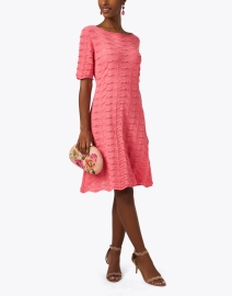 Look image thumbnail - D.Exterior - Coral Textured Knit Dress