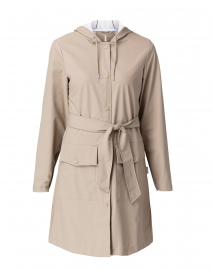 Product image thumbnail - Rains - Beige Water Resistant Belted Jacket