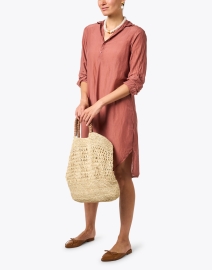 Look image thumbnail - CP Shades - Dusty Rose Cotton Silk Shift Dress