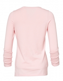 E.L.I. - Pale Pink Pima Cotton Ruched Sleeve Tee