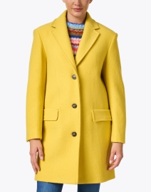 Front image thumbnail - Weekend Max Mara - Cordoba Yellow Wool Coat