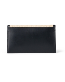 Back image thumbnail - DeMellier - London Raffia and Leather Clutch 