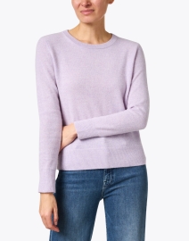 Front image thumbnail - White + Warren - Lavender Cashmere Sweater