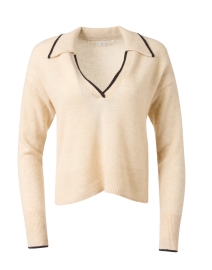 Product image thumbnail - Veronica Beard - Koko Beige Cashmere Sweater
