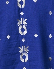 Fabric image thumbnail - Farm Rio - Blue Embroidered Top 