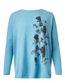 Blue Print Wool Sweater