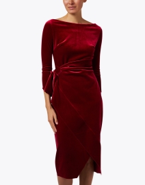 Front image thumbnail - Chiara Boni La Petite Robe - Maly Red Velvet Dress