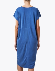 Back image thumbnail - Kindred - Avery Blue Ponte Cocoon Dress