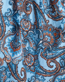 Fabric image thumbnail - Jude Connally - Blue and Orange Paisley Print Dress