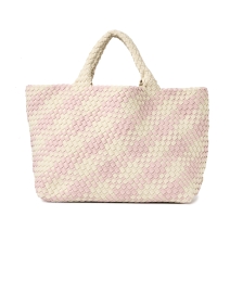 St. Barths Medium Pink Plaid Woven Handbag