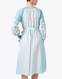 Back image thumbnail - D'Ascoli - Avah Blue Multi Print Dress