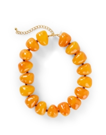Amber Pebble Beaded Necklace