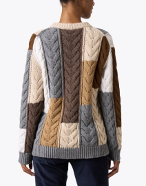 Back image thumbnail - Weekend Max Mara - Ghinea Multi Patchwork Wool Sweater