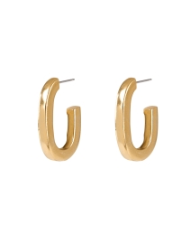 Product image thumbnail - Ben-Amun - Gold Oval Earrings
