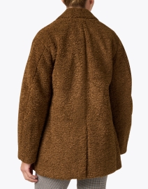 Back image thumbnail - Vince - Brown Faux Fur Teddy Coat