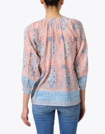 Back image thumbnail - Bell - Courtney Pink and Blue Paisley Top