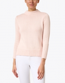 Front image thumbnail - Burgess - Hayden Calico Pink Cotton Cashmere Sweater